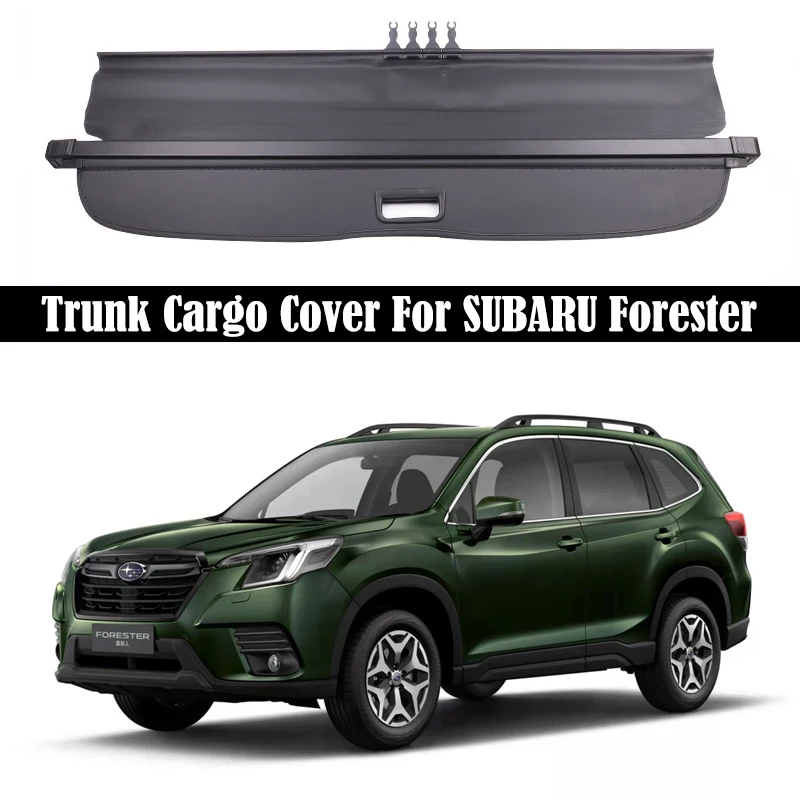 Trunk Cargo Cover For SUBARU Forester 2019-2022 Security Shield Rear Luggage Curtain Partition Privacy Car Accessories