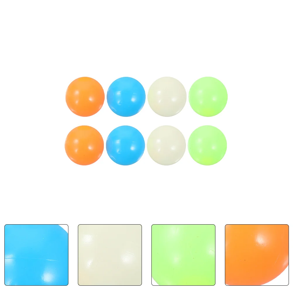 

8 PCS Vent Ball Luminous Sticky Target Toys Balls Glow Decompression