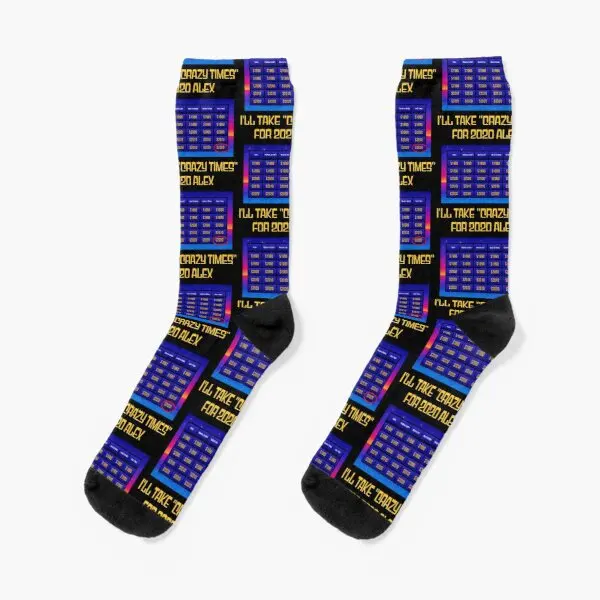 

Jeopardy 2020 Crew Socks Funny Black Girls Sports Autumn Cartoon Mens Best Ladies Women Short Breathable Winter Unisex Pattern