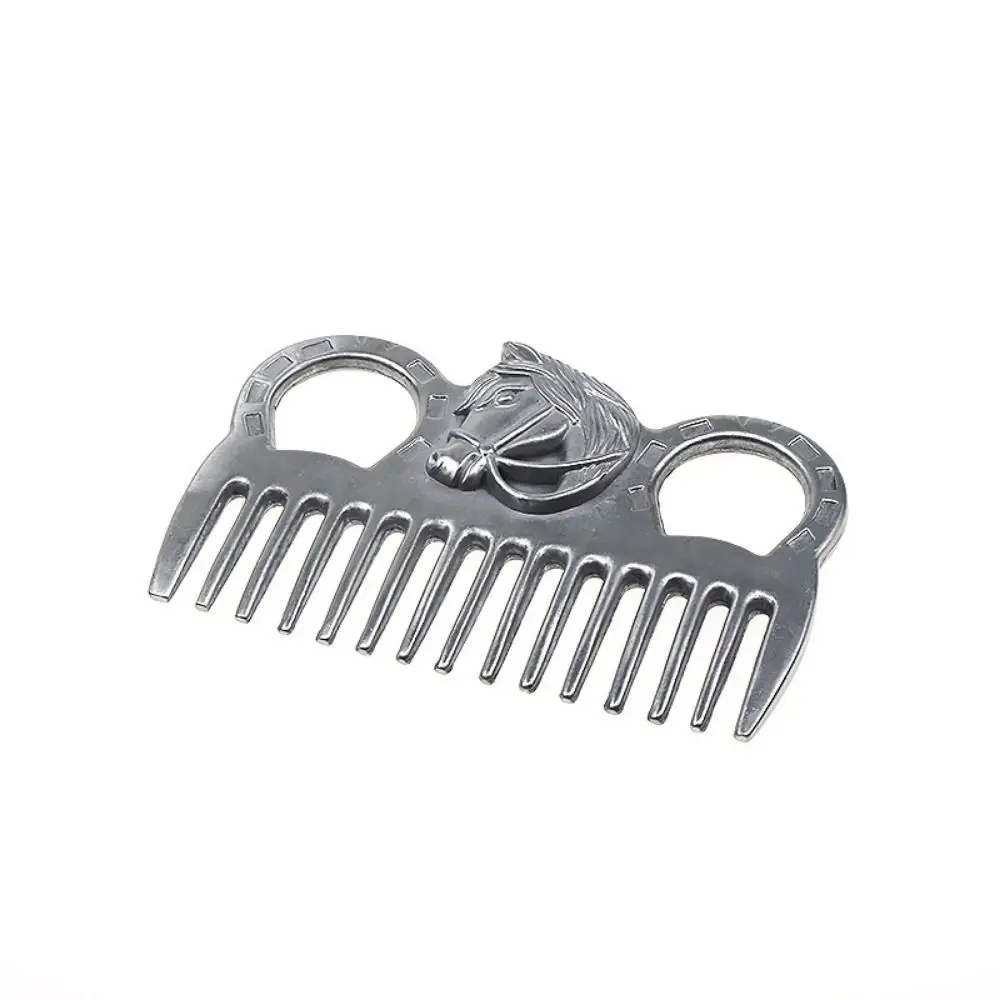 Прочная Расческа для груминга лошадей портативная Легкая металлическая