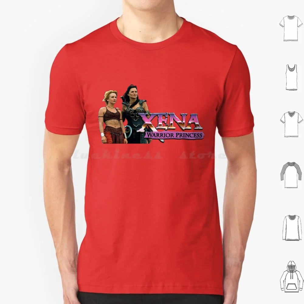 

Xena & Olympia T Shirt Big Size 100% Cotton Xena Princess Tv Serie Fight Gods Olimpia Hercules Hero Legend Ancient History