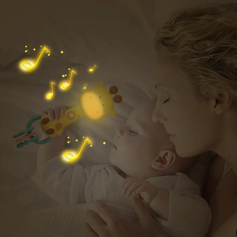 Мягкая детская погремушка-прорезыватель Монтессори для девочек 0-12 месяцев