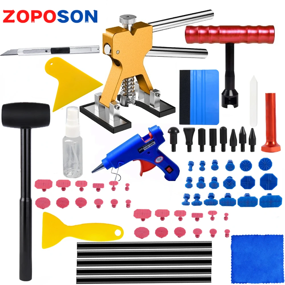 

Hot Car Dent removal tool Auto Body Repair Dent Puller Hand Tool with Glue Puller Tabs Removal Kits for Car Dent Removal Kit