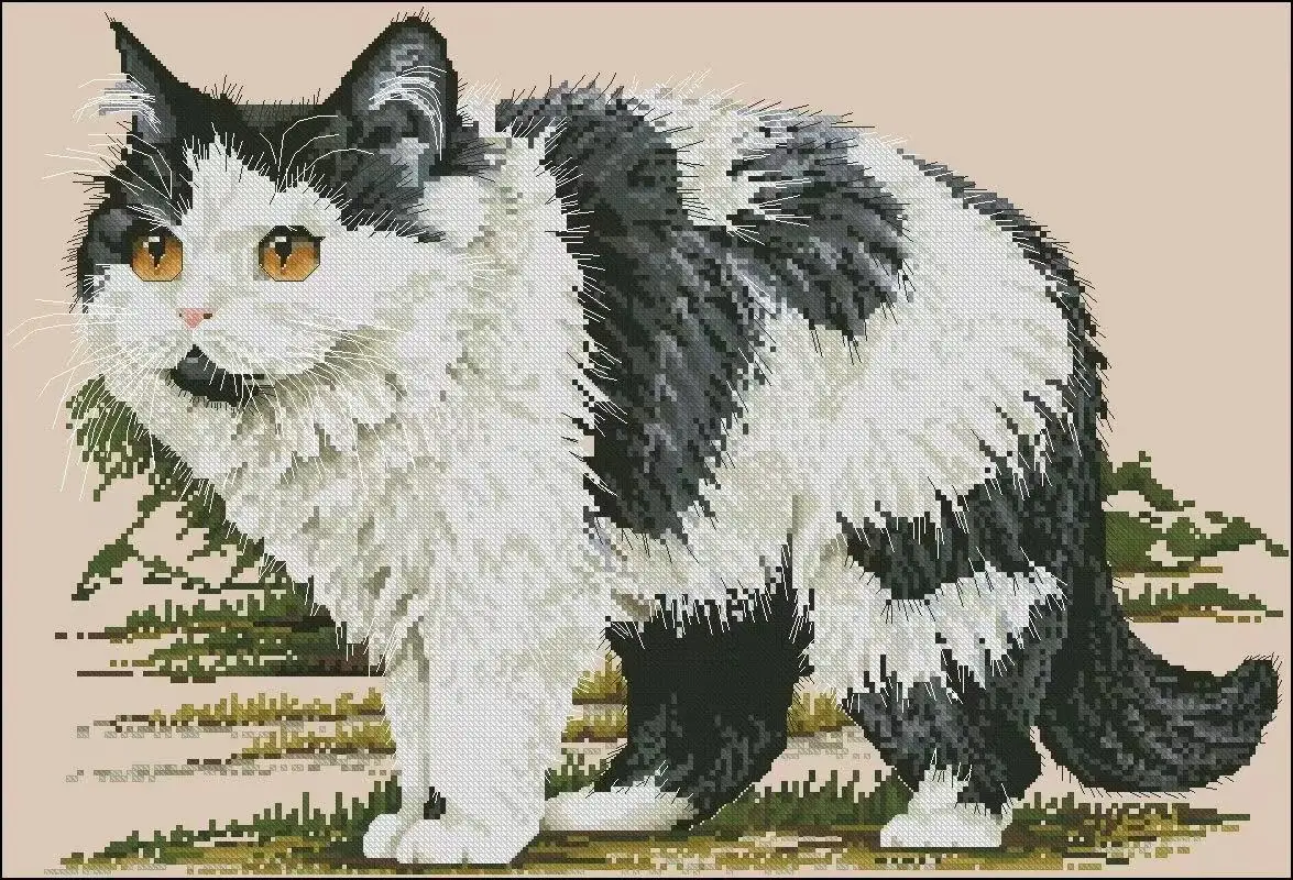 Набор для вышивки крестом на холсте -Janlynn_106-31 Persian cat 52-39