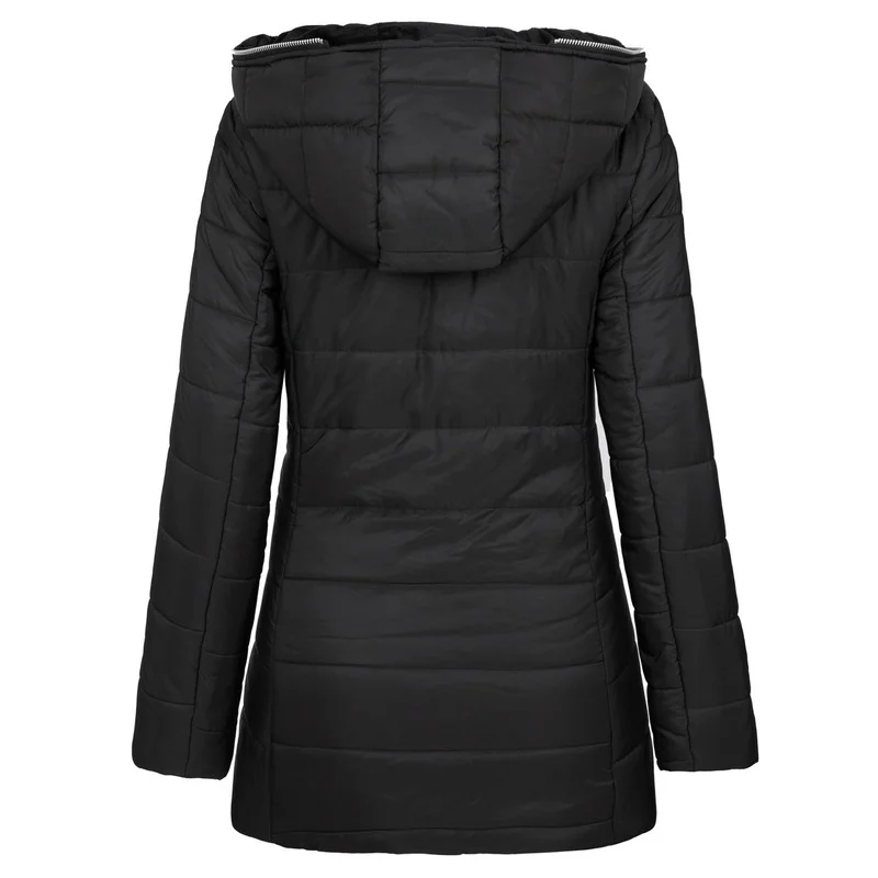 Women 2023 Winter Parkas Coat Ladies Hooded Outwear Warm Coat Long Padded Slim Fur Jacket Fashion New Thick Hood Parkas Jackets