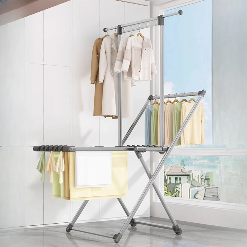 Полки с выдвижными внизками вешалка легкий складной органайзер экономящая