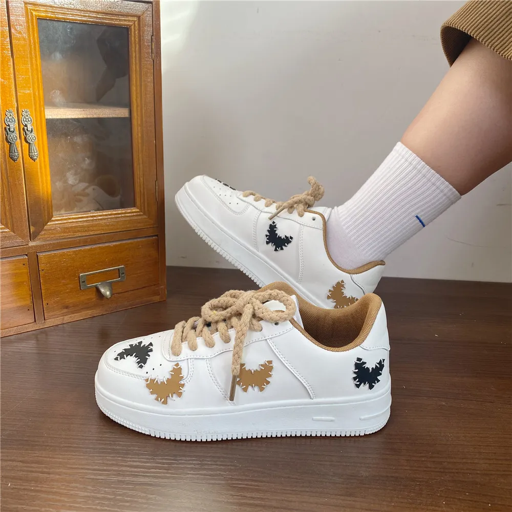 

Модная женская обувь, модные шикарные Дизайнерские кроссовки в Корейском стиле, на платформе, в стиле Харадзюку, обувь для скейтбордистов