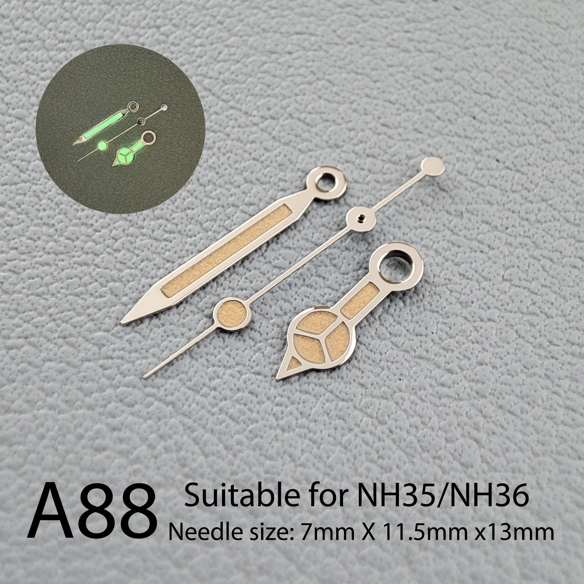 

Аксессуары для часов, указка для часов NH35, сильный зеленый светящийся указатель для рук, подходит для NH35, NH36 механизм A88