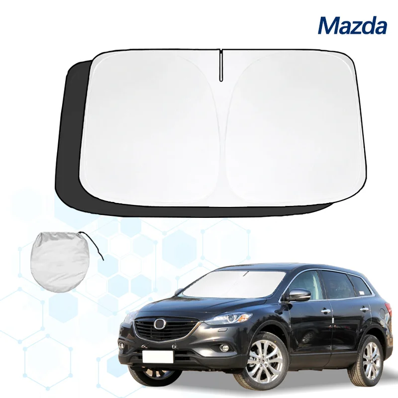 Солнцезащитный козырек для лобового стекла Mazda CX9 2016-2024 защита от солнца складные