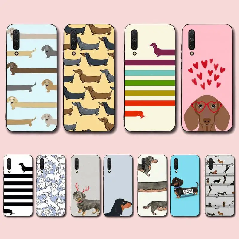 

Dachshund Silhouette Dog Phone Case for Xiaomi mi 5 6 8 9 10 lite pro SE Mix 2s 3 F1 Max2 3