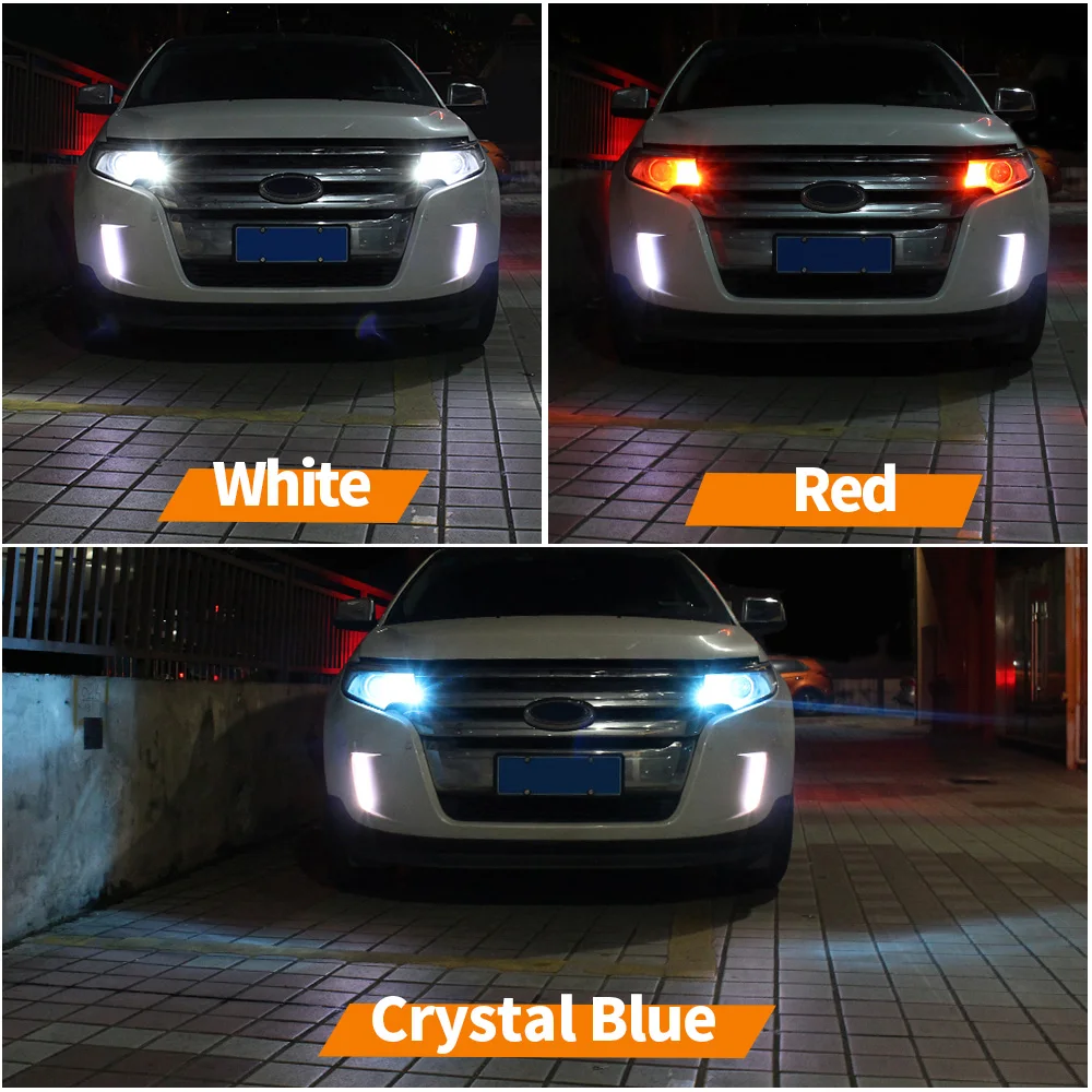 2 светодиодный т. светодиодные дневные ходовые огни лампа DRL 3157 P27/7 Вт Canbus для Jeep