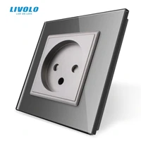 original livolo eu standard israel power socket crystal glass panel100250v 16a wall electrical socketsc7c1il 15no logo