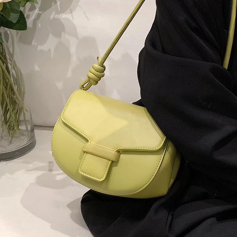 

Pu Leather Handbag Casual Crossbody Bags for Women Underarm Shoulder Bag Solid Color Saddle Luxury Bag Woman Summer Women's
