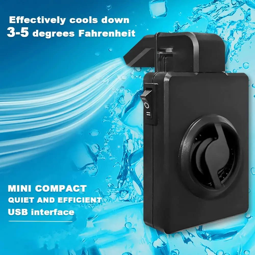 

Aquarium Cooling Fan 2 Wind Speed Adjustable for Mini Fish TankAquarium Chiller Fish Tank Fan