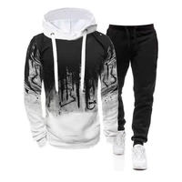mens hoodie tracksuit 2 sets mens tracksuit pullover set autumnwinter mens warm high quality tracksuit casual pants s 3xl