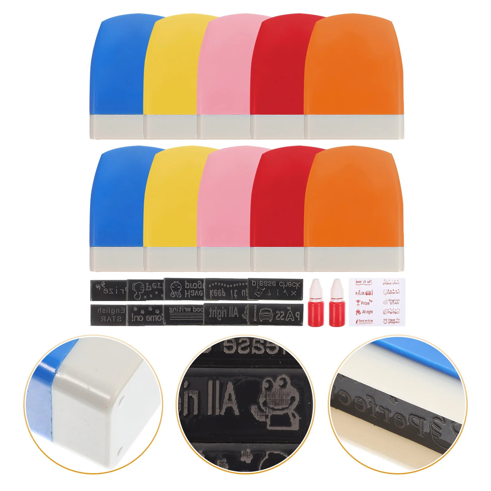 

Stamp Teacher Stampers Classroom Set Rubber Seal Haves Must Stamps Ink Schoolreward Vintage Pad Making Crafting Decorative