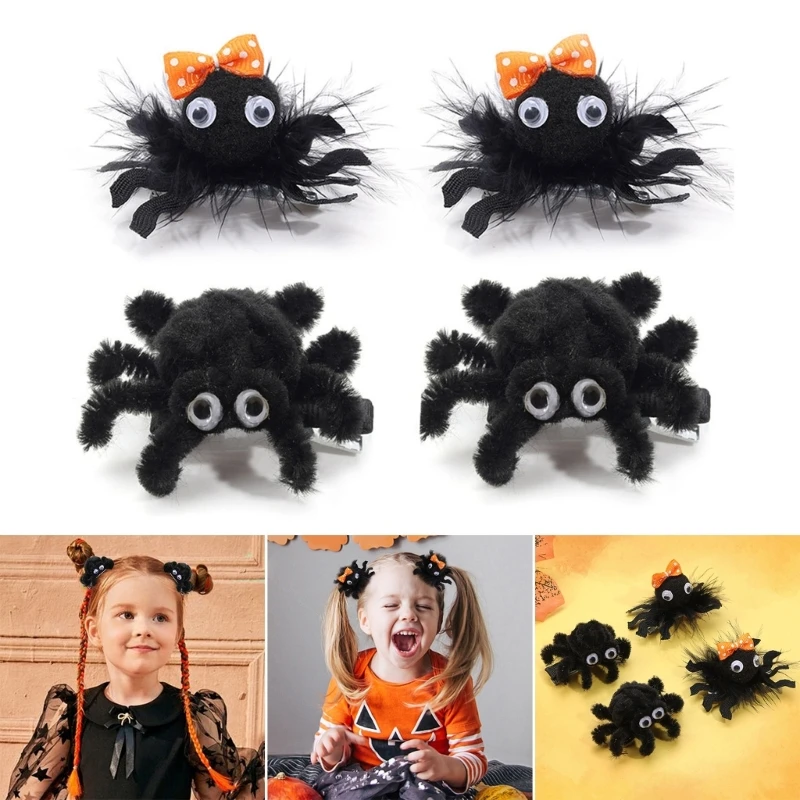 

Halloween Spiders Hairpin for Baby Girls Fashion Hairclip Animal Headdress