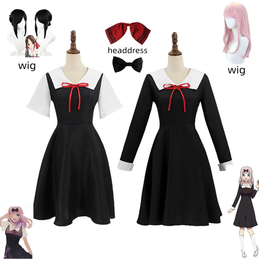 

Косплей-костюм Кагуя сама из аниме «Love Is War Fujiwara Chika Shinomiya», милая школьная форма в японском стиле для мужчин и женщин