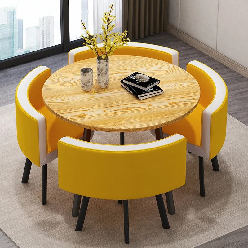 S Mobile Dining Tables Coffee Round Kitchen Poker Table Modern Floor Muebles Para El Hogar Home Furnitures Gpf26xp