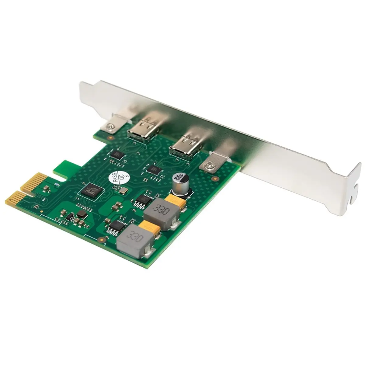 Фото НОВИНКА! USB3.0 PCI-E карта расширения USB-C Gen1 HUB-адаптер 5.0 Гбит/с на чипе FL1100, без дополнительного питания №5