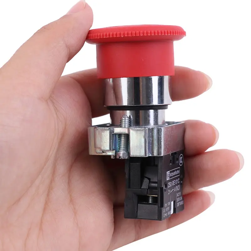 

Push Button Switch ZB2-BE102C 220V 10A Red NC 22mm Emergency Stop Mushroom Push Button Switch Control Electrical Starter Switch