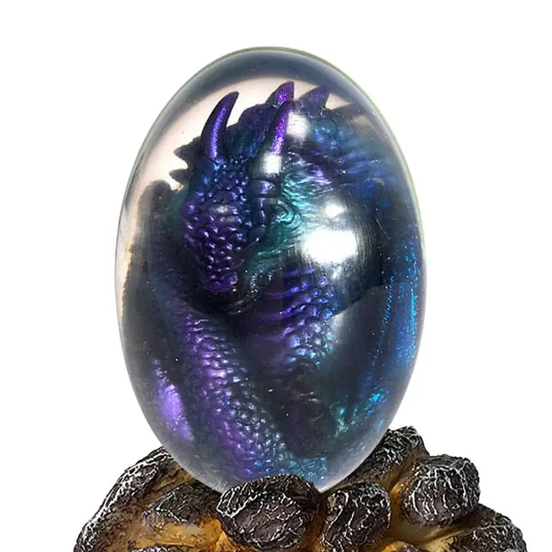 

Dragon Egg Ornaments Crystal Transparent Resin Dragon Egg Dinosaur Room Decor Handmade Sculpture Souvenir Desktop Ornaments