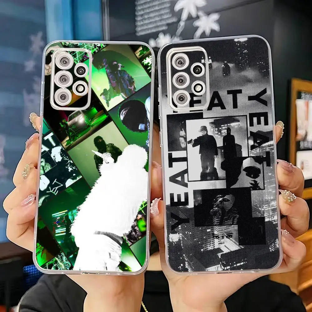 Фото Модный прозрачный силиконовый мягкий чехол для телефона Singer Trendy Yeat Lifestyle для Samsung S30 S25 S24 S23 S22 S21 Ultra Plus №1