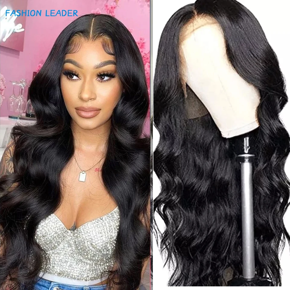 

Body Wave Lace Front Wig 26 Inch PrePlucked Lace Frontal Wigs For Women Human Hair 13X4 Transparent Lace Wig