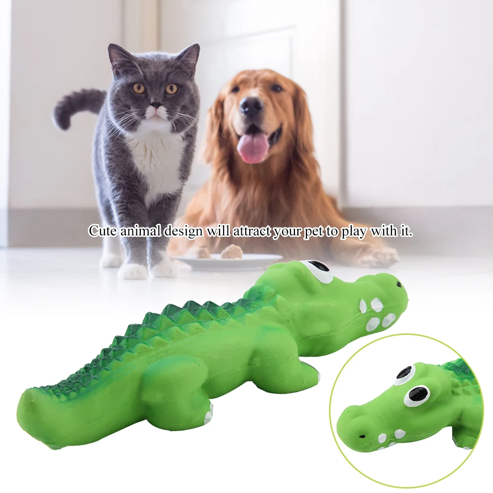 

Puppy Dog Latex Squeaky Toys For Small Medium Dogs Cute Crocodile Chew Toy For Pet Cat Products Puppy Accessories