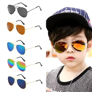 Imported New Kids Sunglasses Fashion Colorful Boys Girls Reflective Sun Glasses Children Baby UV400 Outdoor H