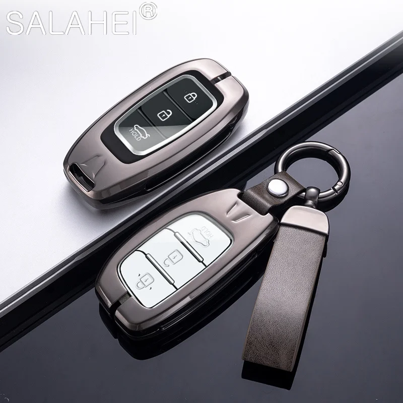 

Zinc Alloy Car Key Case For Hyundai Sonata Sel IONIQ 5 NEXO NX4 Tucson Mistra IX25 IX35 I20 I30 I40 HB20 Verna Grandeur Santa Fe