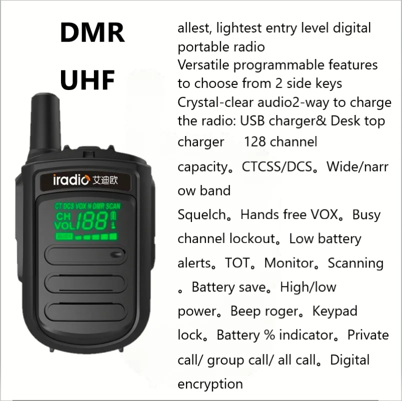 2022 new Baofeng DMR 5W high power dual frequency radio Walkie Talkie WALKI TALKI  Quad-band High Power  CB Ham  Upgraded of5.3