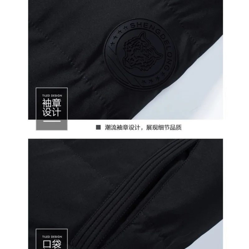 Autumn and winter new men's pure cotton stand-up collar brand jacket men's casual warm fashion street style jacket