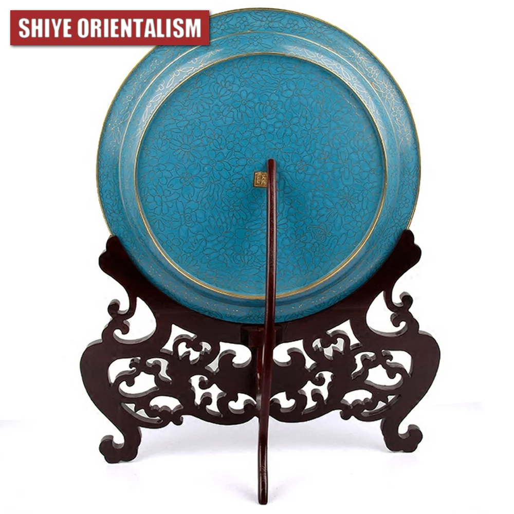 SHIYE ORIENTALISM перегородчатый орнамент благоприятный диск Wannian медный корпус эмаль бизнес-подарок ремесло D 46 см (art.: 3920d31eef91e) - 3920d31eef91e