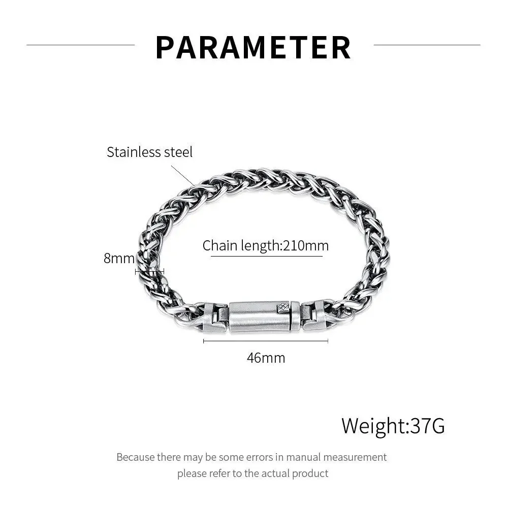 Мужской модный браслет CHUANGCHENG в стиле хип-хоп смелые звенья из нержавеющей стали