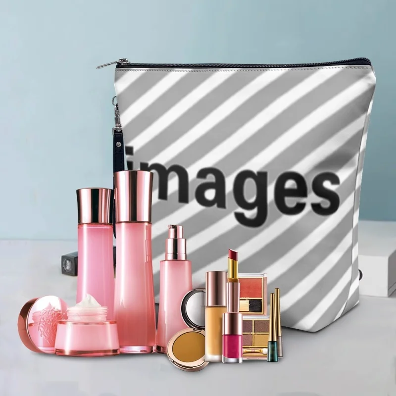 

2023 Fashion Your Custom Image Pattern Women Cosmetic Bag Toiletries Storage Organize Waterproof MakeUp Bag Portable Wash Bag