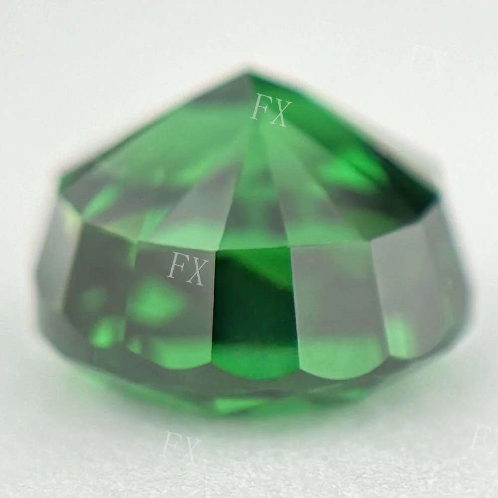 Круглый измельченный бриллиант D-Зеленый CZ Gemstome 4K высококачественные