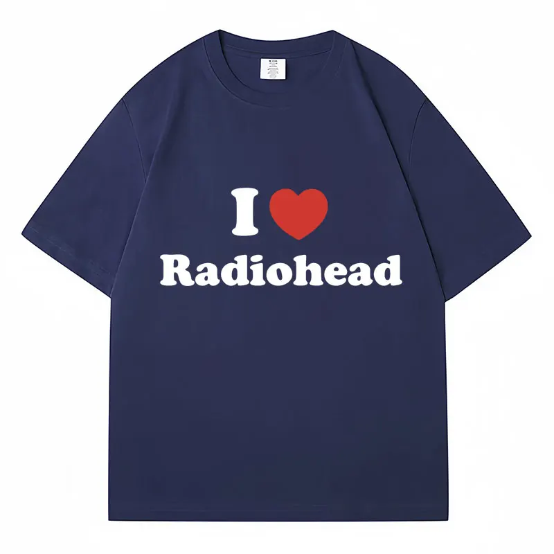 I Love Radiohead модная футболка с принтом большого размера из 100% хлопка для мужчин и