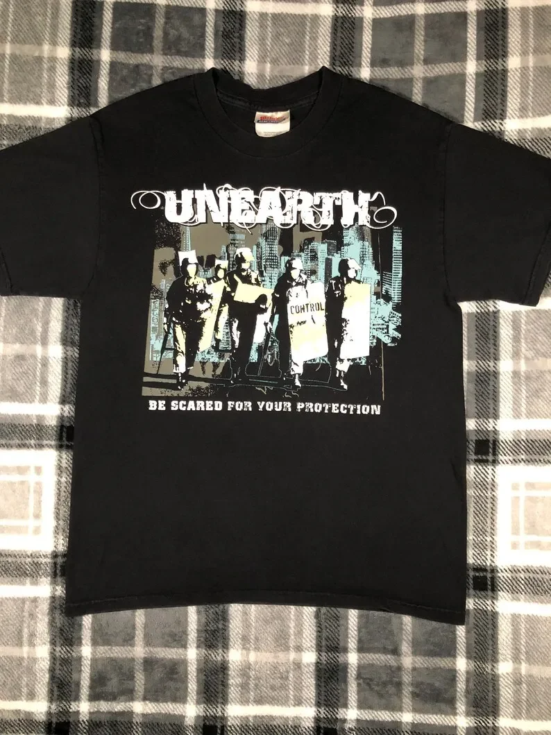Unearth винтажная Y2K твердая металлическая футболка рок-группы Размер YL длинный или