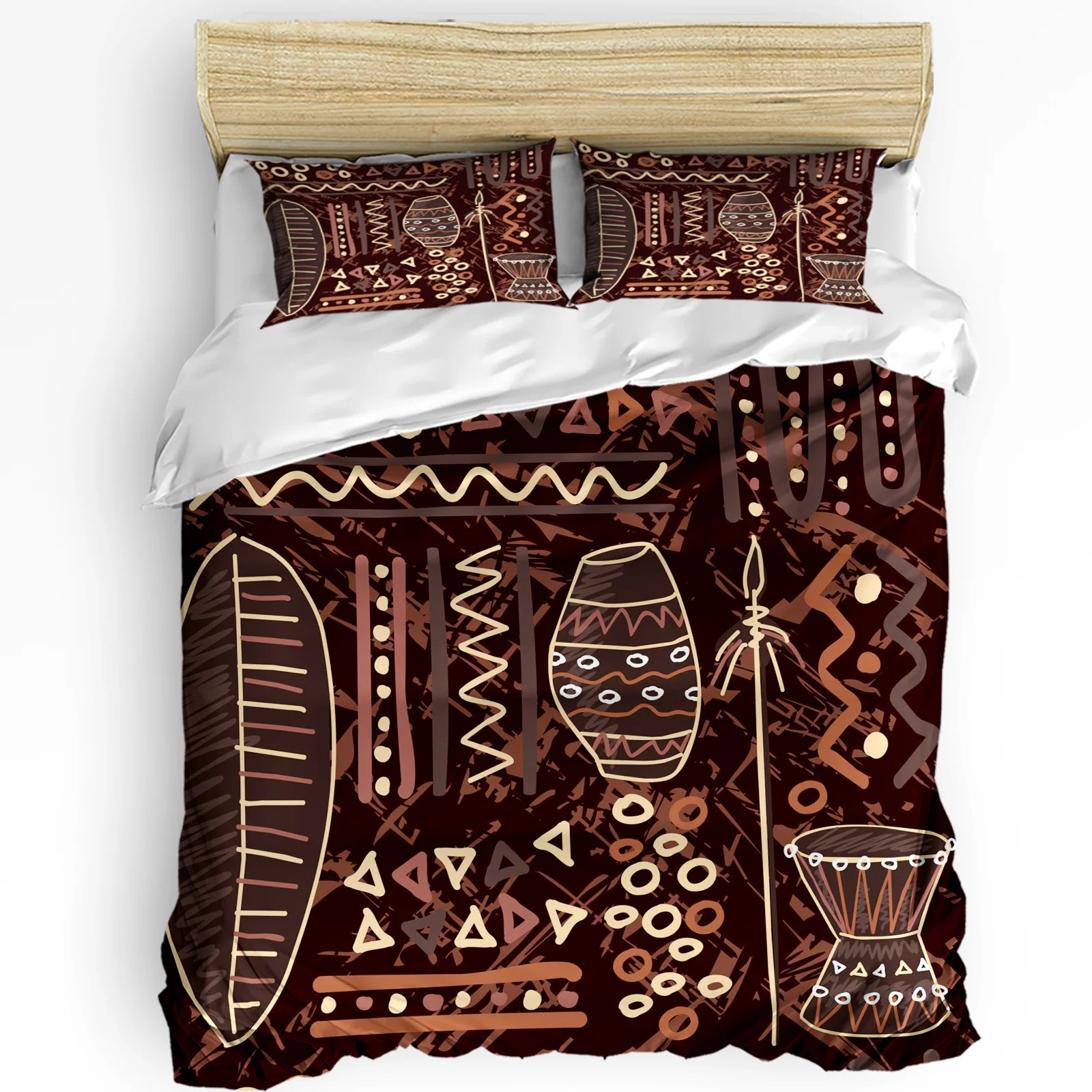 

Africa Tribal Geometric Art Printed Comfort Duvet Cover Pillow Case Home Textile Quilt Cover Boy Kid Teen Girl 3pcs Bedding Set