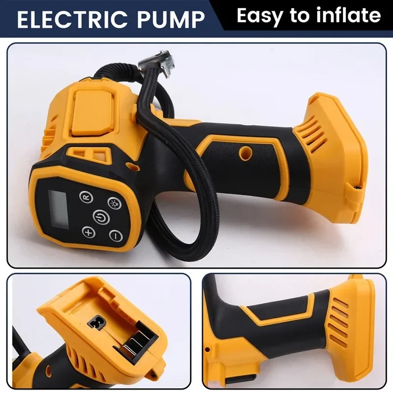Подходит для аккумуляторного воздушного компрессора DeWALT, автоматического накачивания шин, беспроводной электрический насос с цифровым манометром для автомобиля, велосипеда (art.: 3920cd249b38d) - 3920cd249b38d