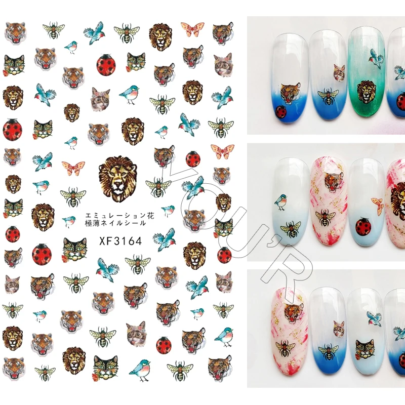 Наклейка для ногтей Lucky Bear украшение наклейка Стикеры дизайн маникюра милые