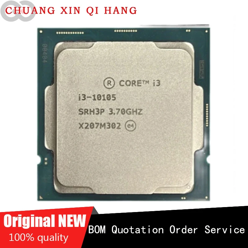 

Used for Intel Core I3-10105 i3-10105 3.7GHz quad-core eight-threaded CPU processor L3=6M 65W LGA1200 Original