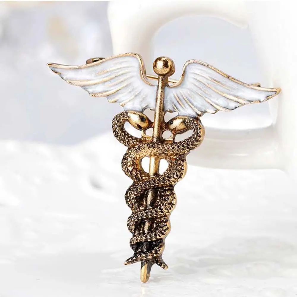 Хрустальные булавки Caduceus значки броши булавка значок медицины ювелирные изделия