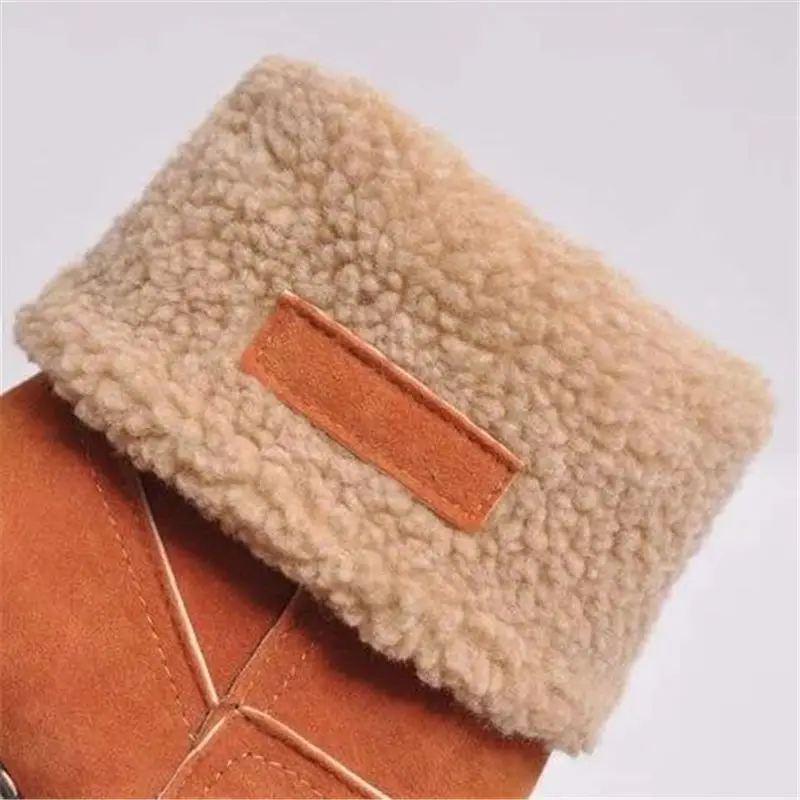 Women Winter Fur Warm Snow Boots Ladies Warm wool booties Ankle Boot Comfortable Shoes turned-over edge Casual 2022 Mid Boots