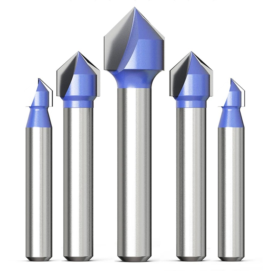 

Woodworking v-knife 90° aluminum-plastic board slotting machine folding edge carving bevel knife chamfering trimming door panel