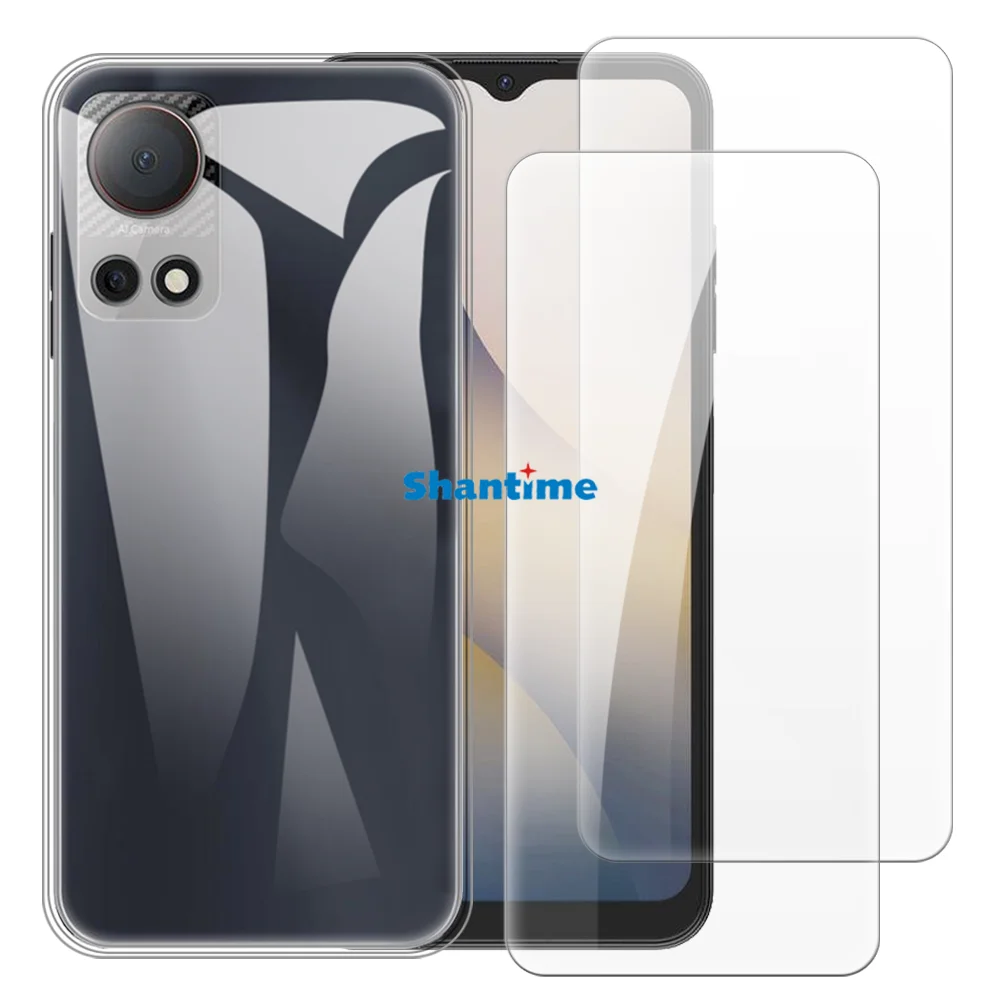 Мягкий чехол + 2 комплекта защитных пленки из закаленного стекла для Hotwav Note 13