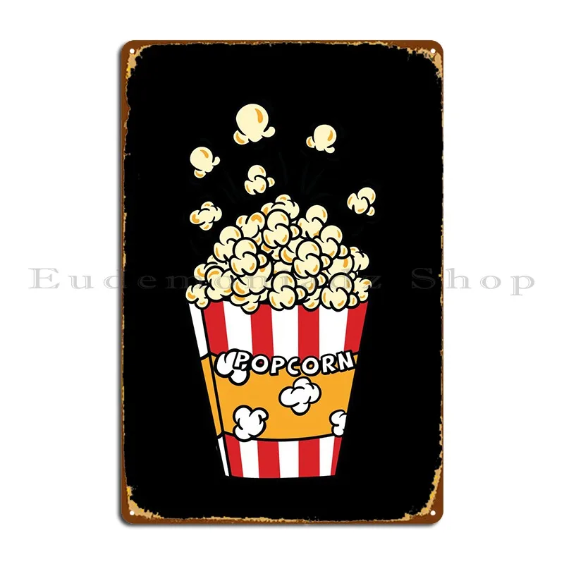 

Попкорн фильм влюбленный металлический знак бар дизайн гаража стена пещера плакат оловянный знак плакат