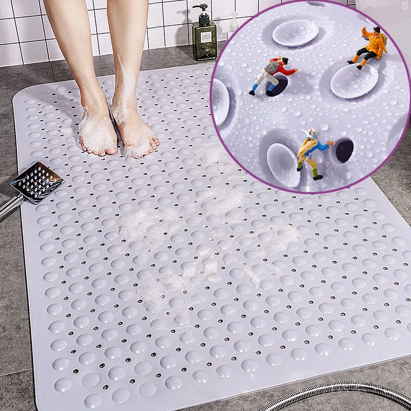 Alfombrilla de baño antideslizante de gran succión para bañera, alfombrilla de PVC para ducha, almohadilla para pies, inodoro, no tóxico, 2020
