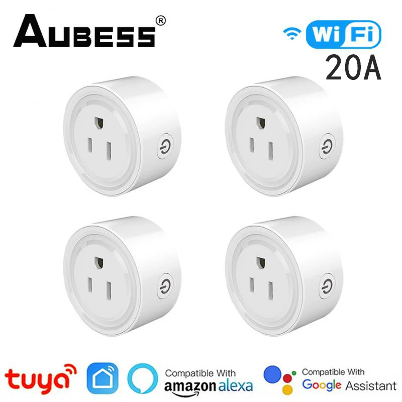 Aubess Wifi 16/20A US 10A/16A/20A фоторозетка, умная Мини-розетка, дистанционное управление через приложение Vioce Group, таймер, умный дом Google